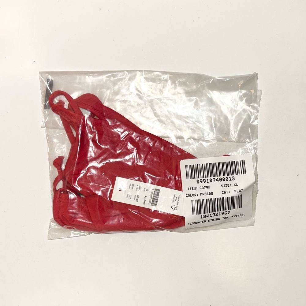 NWT J.Crew Red Perfect String Bikini Top - Picture 6 of 7